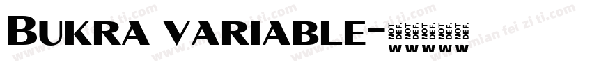 Bukra variable字体转换
